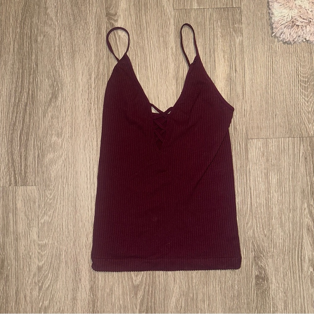 Elegant Burgundy Women's Top